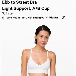 Lululemon Ebb to Street Sport Bra Light Suppot